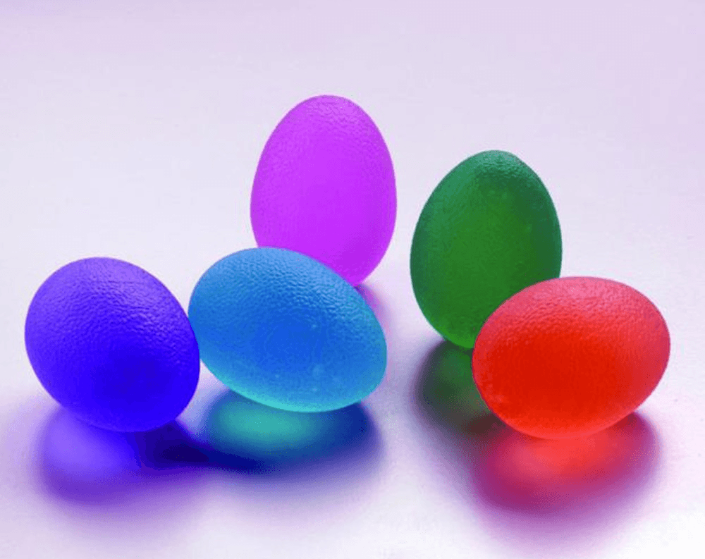 Anti Stress Ball Handtrainer Set in 5 Farben, Stressabbau & Greifkrafttraining für Hand, Finger und Unterarm
