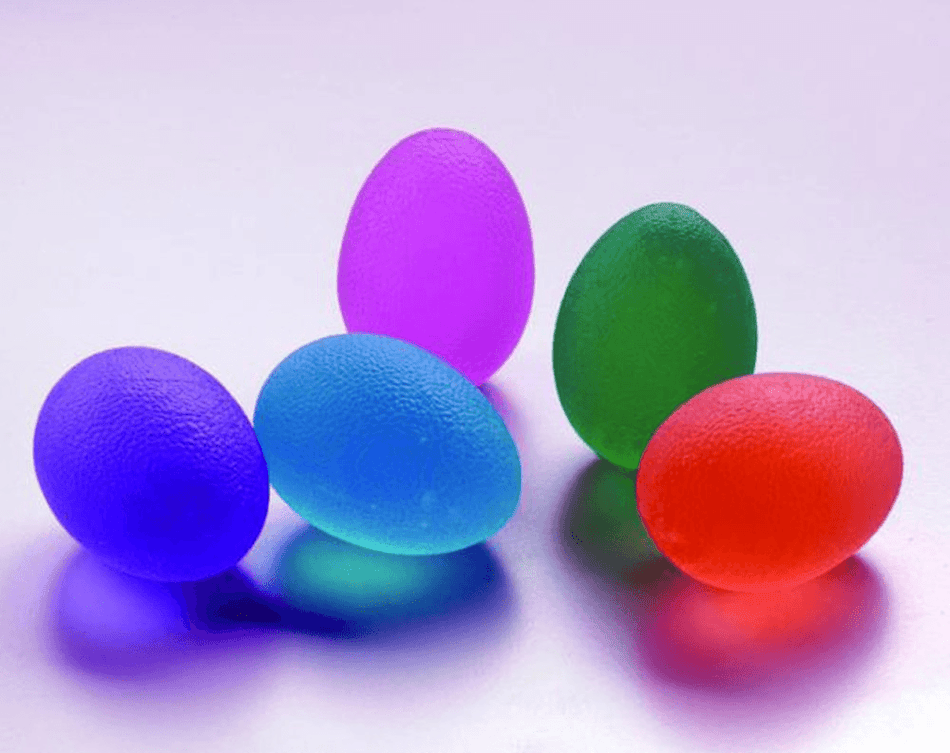 Anti Stress Ball Handtrainer Set in 5 Farben, Stressabbau & Greifkrafttraining für Hand, Finger und Unterarm