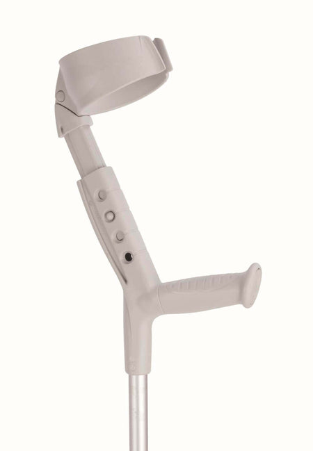 Unterarmgehstützen PROGRESS 2 stabil bis 150 kg, höhenverstellbar, ergonomischer Griff und Unterarmauflage aus verstärktem Aluminium