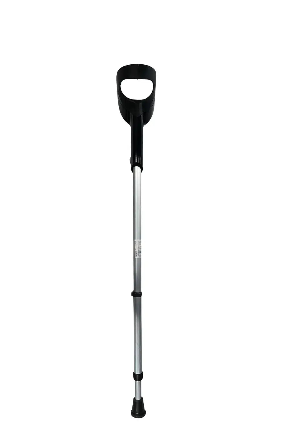 unterarmgehstützen evolution Pivoflex ergonomische Unterarmgehstütze 130 kg belastbar, schwarz-silberner Gehstock freigestellt