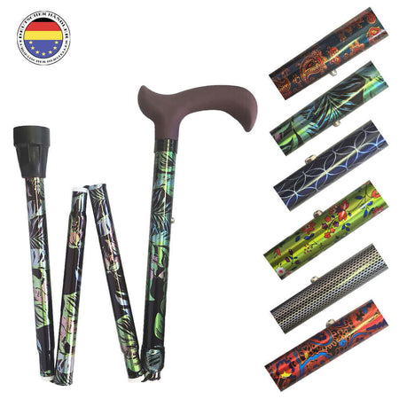 Faltstock Design, faltbar, höhenverstellbar, 110 kg in stilvollen Mustern-Rehavibe