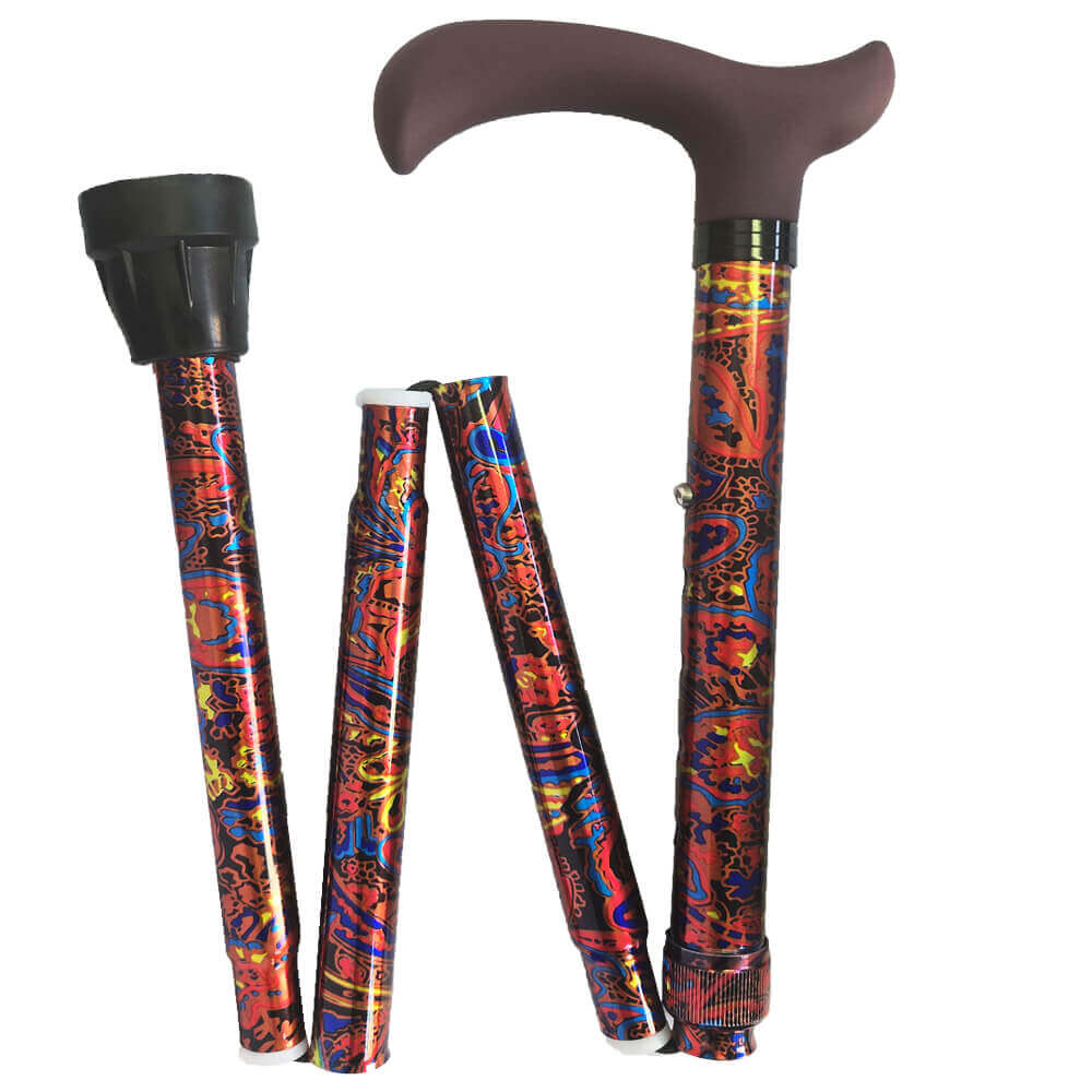 Faltstock Design, faltbar, höhenverstellbar, 110 kg in stilvollen Mustern-Rehavibe