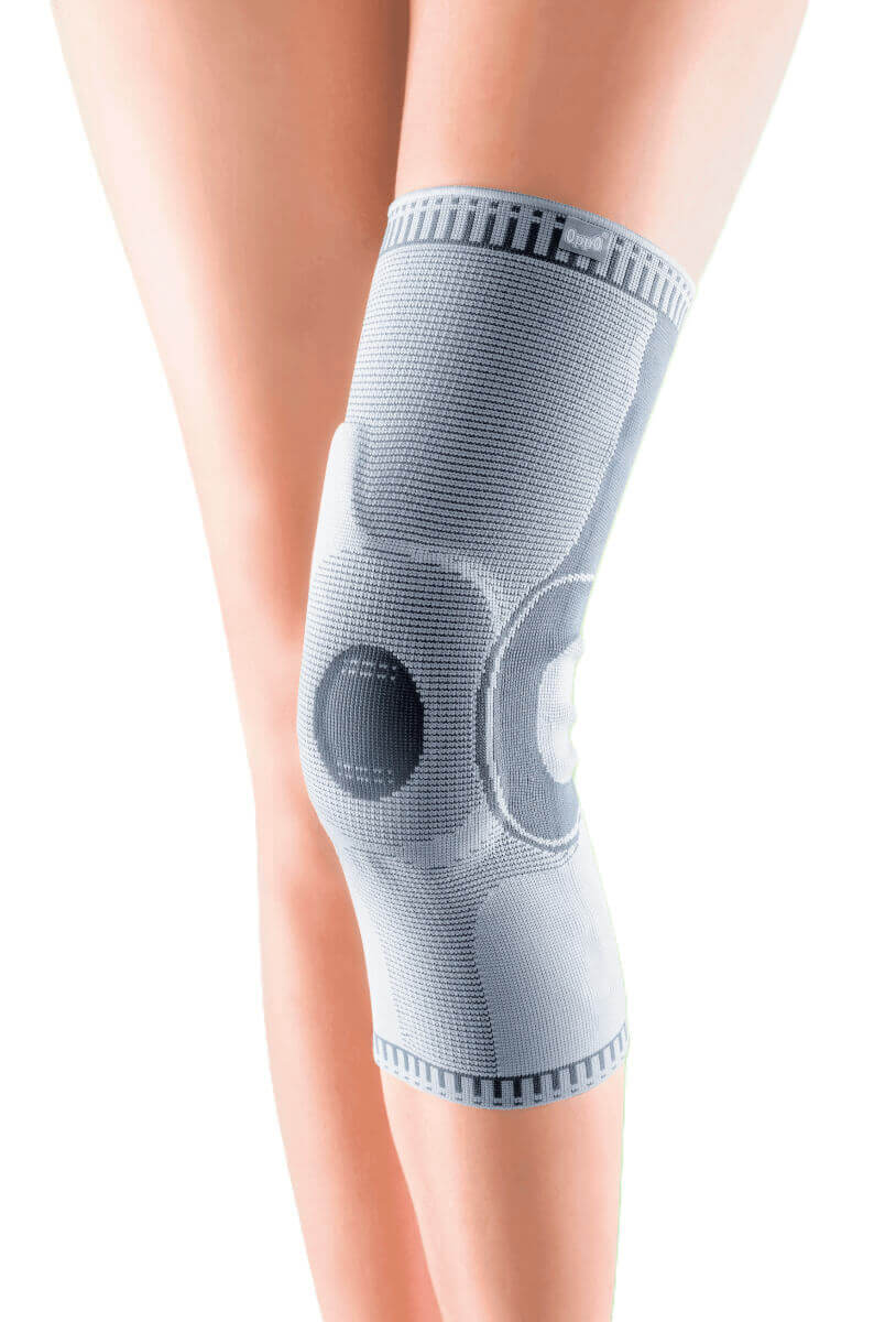 Knieorthese zur Patellastabilisierung Oppo AccuTex Kniebandage mit Silikonpelotte und Spiralverstärkungen für Patella-Halt