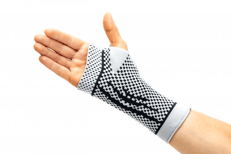 Handgelenkbandage mit Silikonverstärkung – elastische Handgelenkstütze mit stabilisierender Silikonverstärkung für Komfort und Halt