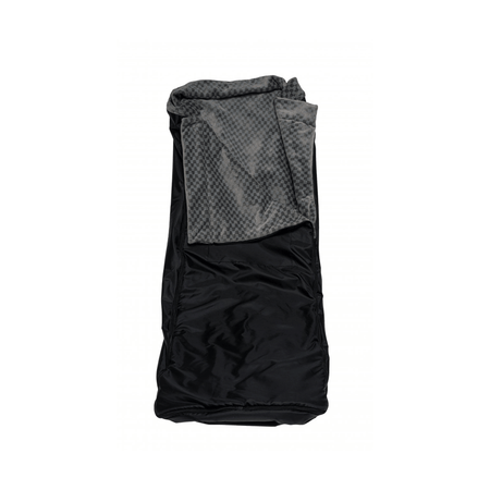 Rollstuhl Schlupfsack für Winter, winddicht und warm – schwarzer Wintersack mit grauem Innenfutter