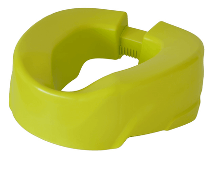 Toilettensitzerhöhung 10 cm ClipUp ergonomisch sicher stabil, 150 kg belastbar, grüne Toilettensitzerhöhung mit Clip-System
