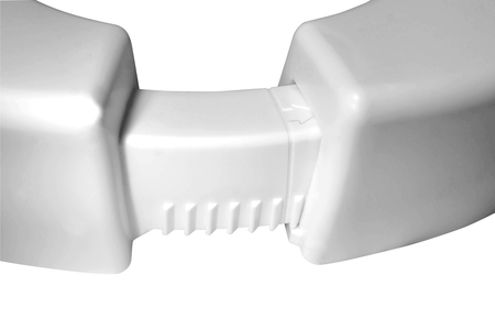 Toilettensitzerhöhung 10 cm ClipUp Detailansicht Clip-Mechanismus, ergonomisch sicher stabil, bis 150 kg belastbar
