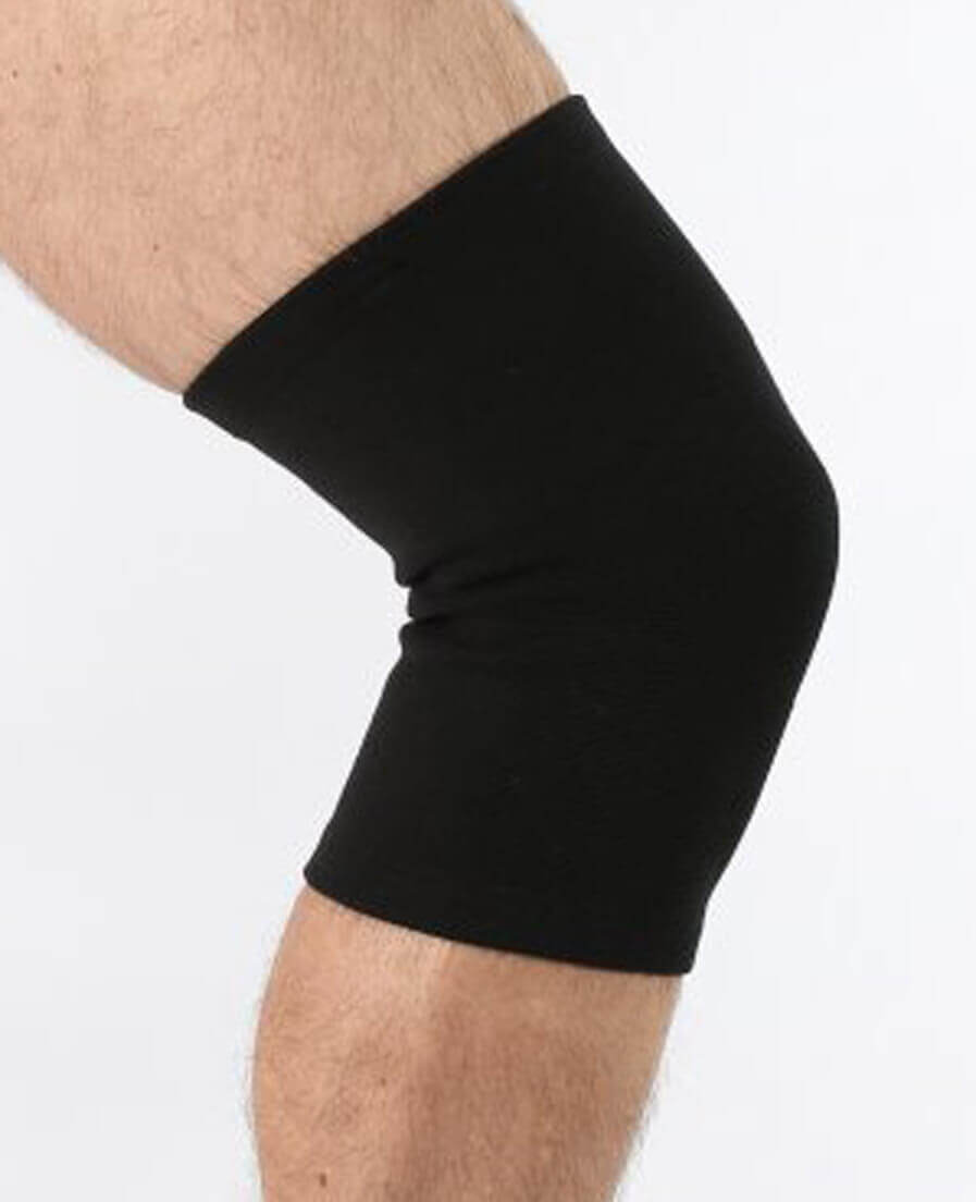 Kniebandage aus elastischem, atmungsaktivem Material zur Stabilisierung des Knies beim Sport und im Alltag