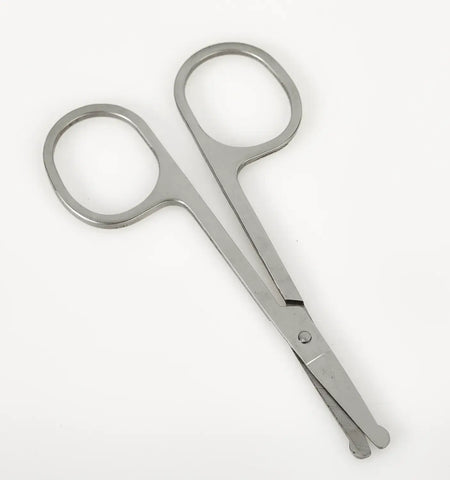 Nasenhaarschere aus Metall mit abgerundeter Spitze – sichere, präzise Nasen- und Ohrhaar-Schere für die tägliche Hygiene