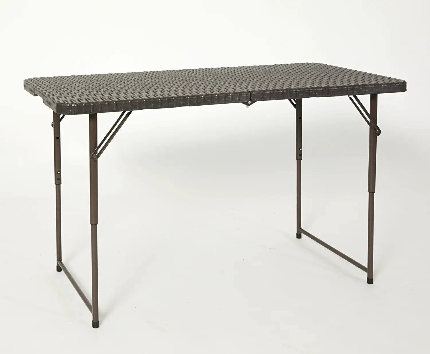 Platzsparender Klapptisch klappbarer Tisch für Balkon, Terrasse und Garten, stabiler Campingtisch mit Metallgestell