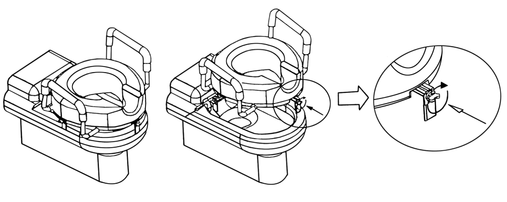 WC Toilettensitzerhöhung mit Haltegriffen rutschfest, 10 cm Erhöhung, Montage am WC – Sicherheitsgriff und ergonomische Sitzhilfe
