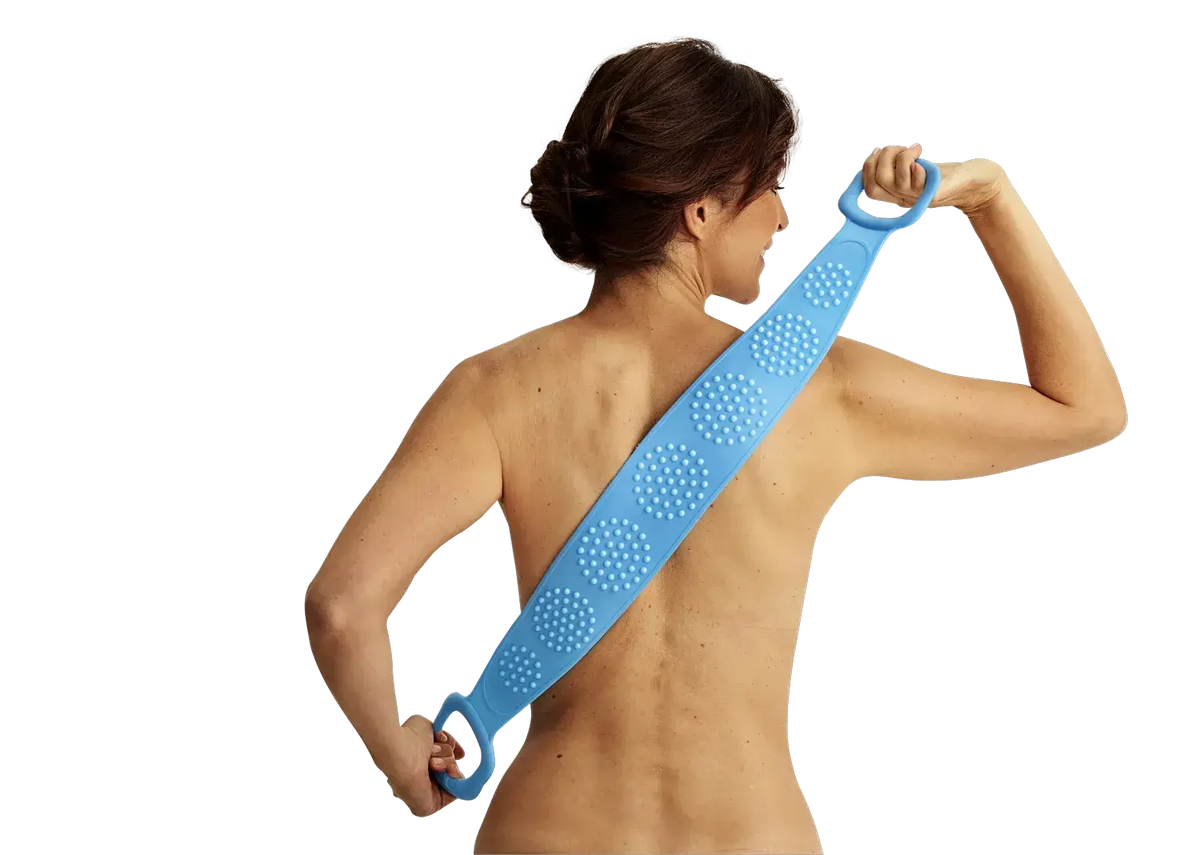 Massage-Duschband mit Noppen zur Rückenmassage unter der Dusche, elastisches Duschband für Entspannung und Körperpflege