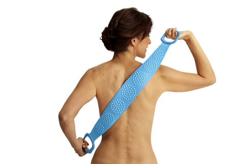 Massage-Duschband mit Noppen zur Rückenmassage unter der Dusche, elastisches Duschband für Entspannung und Körperpflege