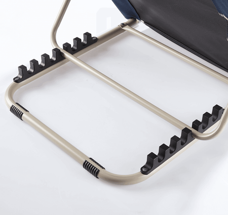 Komfort-Rückenstütze Detailansicht des stabilen Metallrahmens mit 6 Winkelrastern für ergonomische Sitzposition im Bett