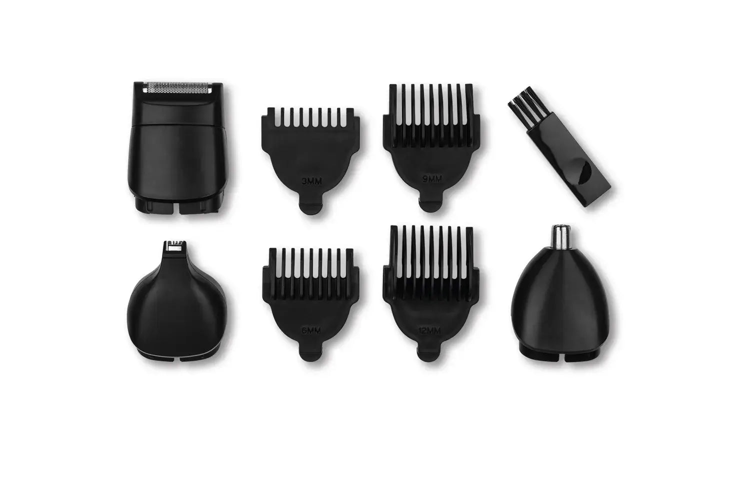 Akku Haarschneider Aufsätze Set – 9 Aufsätze für Barttrimmer, Konturen und Körperhaar, USB-Ladung