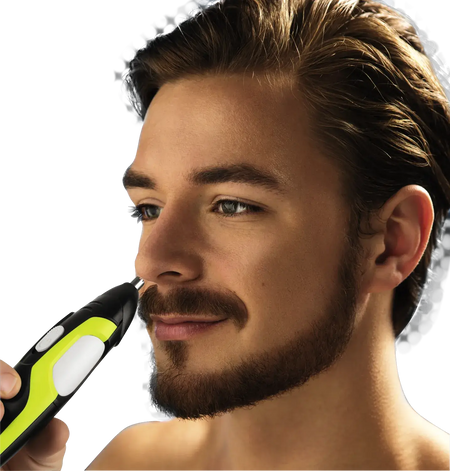 Akku Haarschneider Barttrimmer-Set trimmt Bartkonturen am Oberlippenbart, präzises Styling, 9 Aufsätze, USB-Ladung