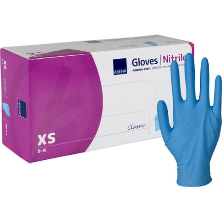 nitril handschuhe puderfrei blau – blaue Nitrilhandschuhe in Box, Größe XS, robust & hygienisch
