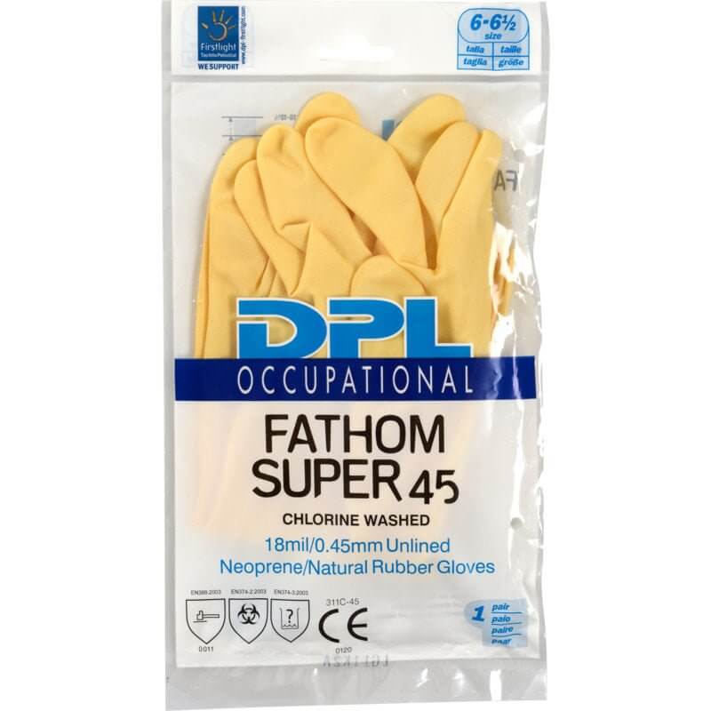 latex handschuhe puderfrei – gelbe Einweghandschuhe aus Naturkautschuk im Beutel, elastisch und reißfest für Hygiene & Pflege