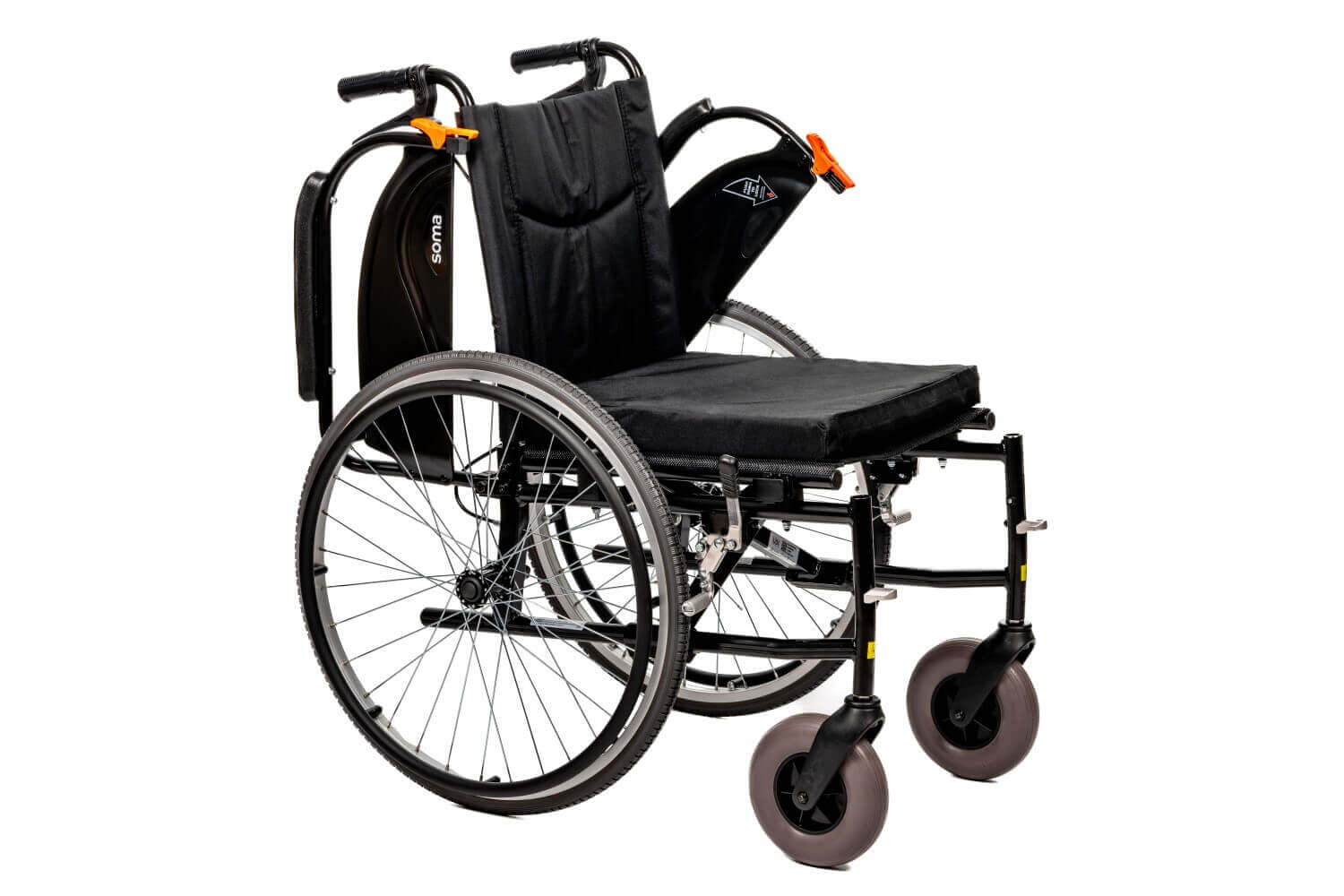 Faltrollstuhl Agile – kompakter manueller Rollstuhl, faltbar und leicht zu transportieren, bis 125 kg belastbar