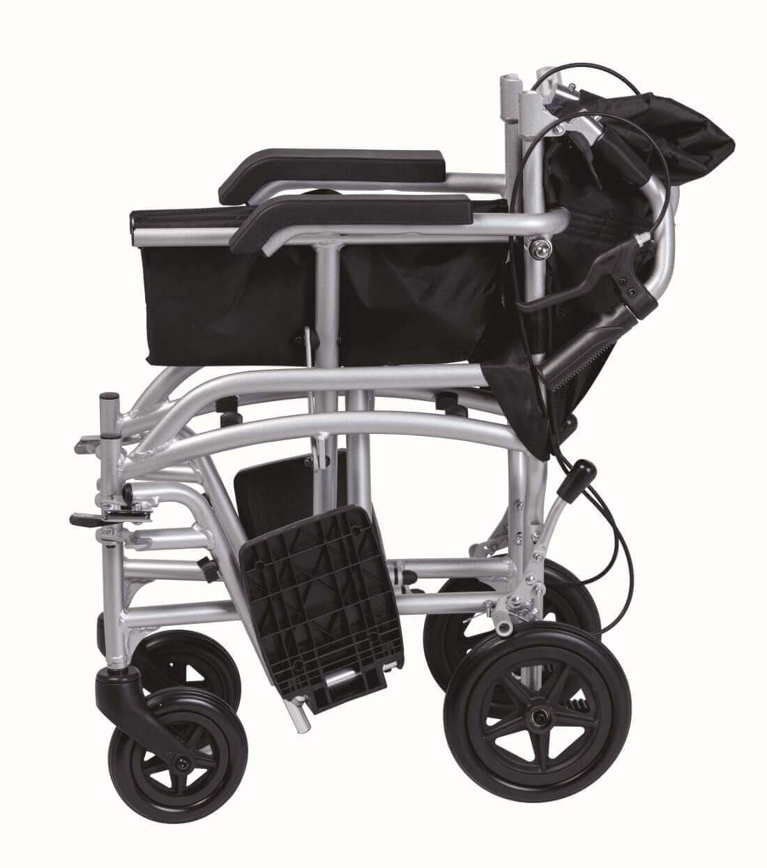Transferstuhl faltbar 2in1 Rollstuhl Rollator ALIV’UP Transportrollator, leicht 10,6 kg, bis 100 kg belastbar, faltbar