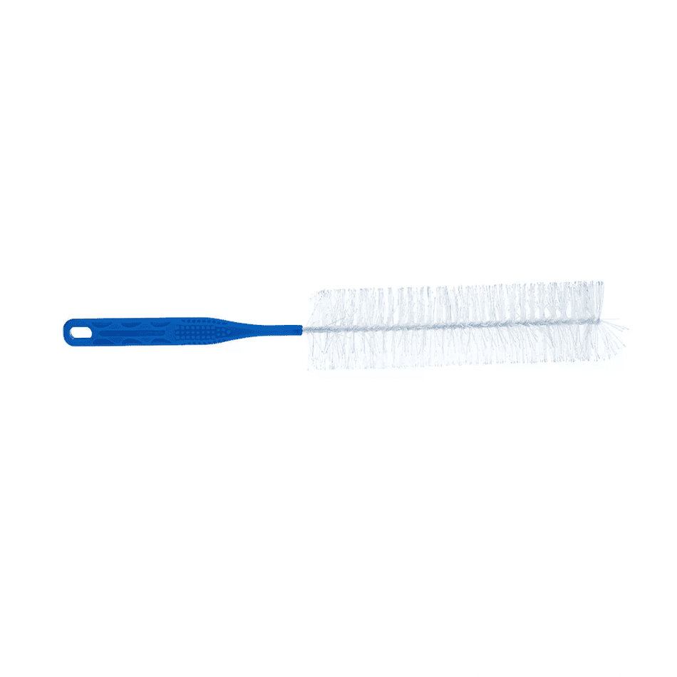 Urinflaschenbürste AMPri 37 cm weiß/blau, hitzebeständige Reinigungsbürste für Urinflaschen, Ø 55 mm, Mehrweg