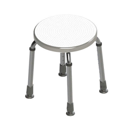 Duschhocker höhenverstellbar aus Aluminium mit rutschfestem Sitz, stabiler Dusch- und Toilettenhocker mit Gummifüßen