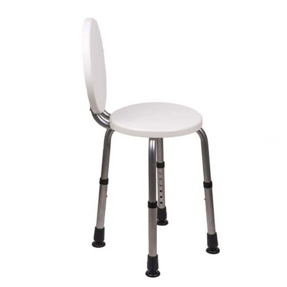 Duschhocker mit Rückenlehne, höhenverstellbar und rutschfest – stabiler Duschstuhl für Senioren und eingeschränkte Mobilität