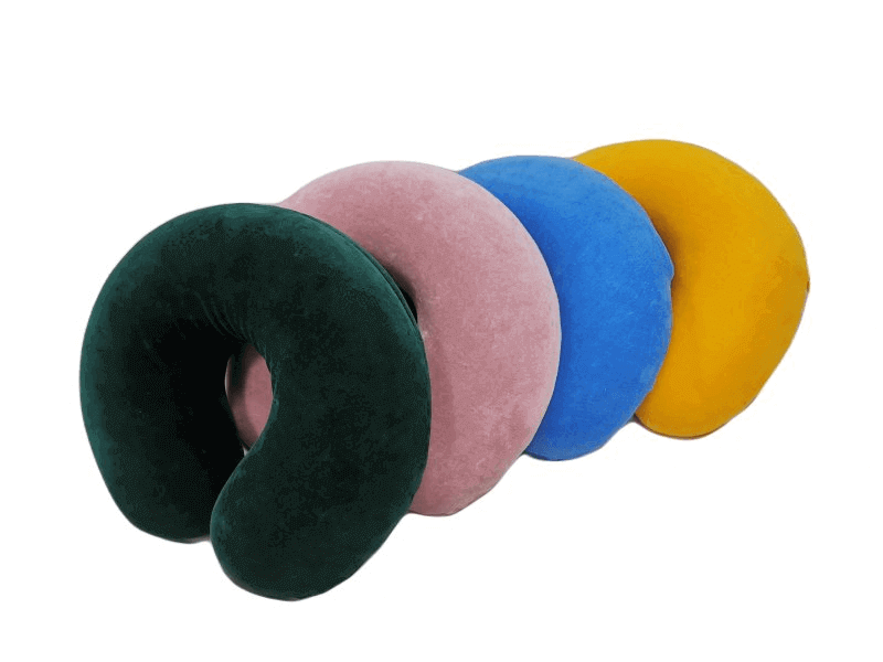 Nackenhörnchen Memory Schaum orthopädisches Reisekissen aus Memory-Schaum, ergonomische Nackenstütze in 4 Farben