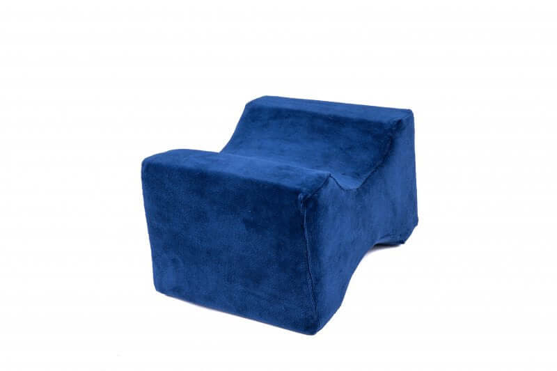Orthopädisches Beinkissen aus Memoryschaum zur Knieentlastung, ergonomische Seitenlage-Kniekissen für Seitenschläfer, blau