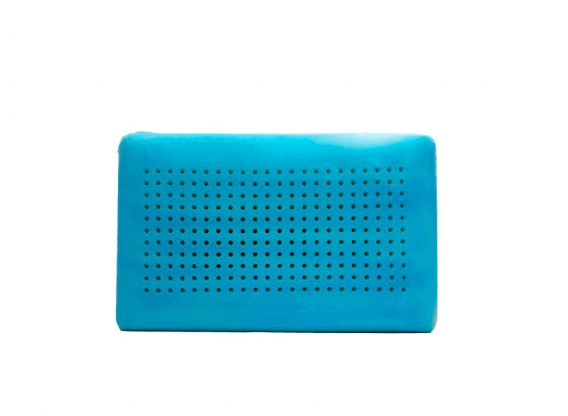 Orthopädisches Kühlkissen aus Memory Foam, blaues Kopfkissen mit Luftlöchern für kühlen, ergonomischen Schlaf in heißen Nächten