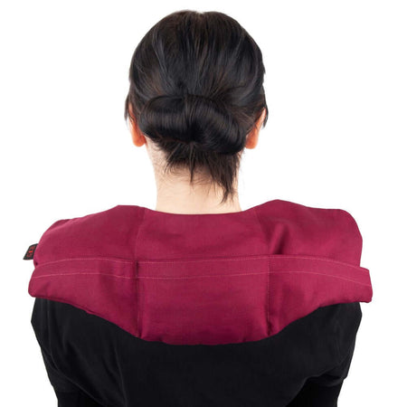 Kirschkernkissen Nacken als Wärme- und Kältetherapie, ergonomisches Nacken- und Schulterkissen bei Verspannungen