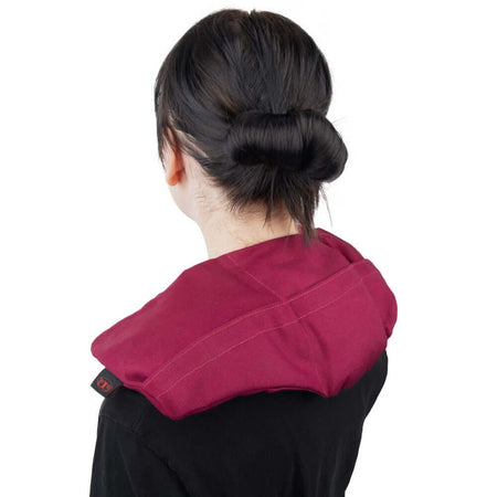 Kirschkernkissen Nacken als Wärme- und Kältetherapie, ergonomisches Nackenkissen für Schultern bei Verspannungen