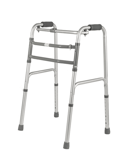 3-in-1 Gehgestell aus Aluminium, faltbar und höhenverstellbar, stabile Gehhilfe mit gepolsterten Griffen