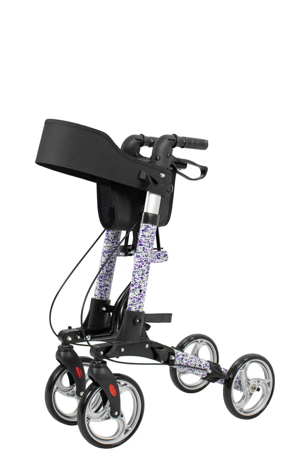Leichtgewicht Reise Rollator 3-fach faltbar, 7,2 kg – kompakter Rollator mit Sitz, Tasche und großen Rädern in Sonderedition