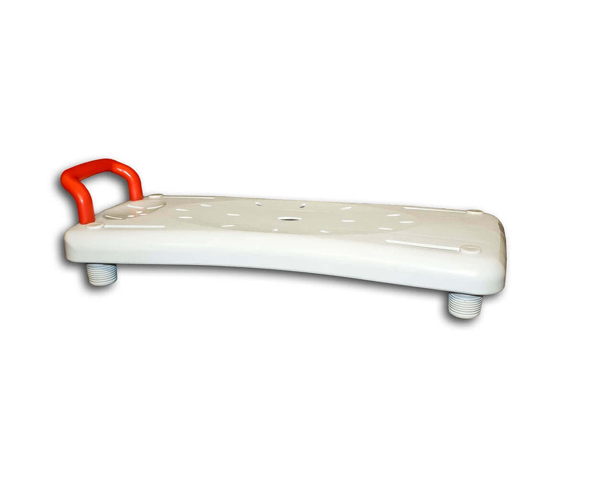 Badewannenbrett 65 cm als sichere Sitzhilfe für die Badewanne, rutschfestes Wannenbrett mit Haltegriff
