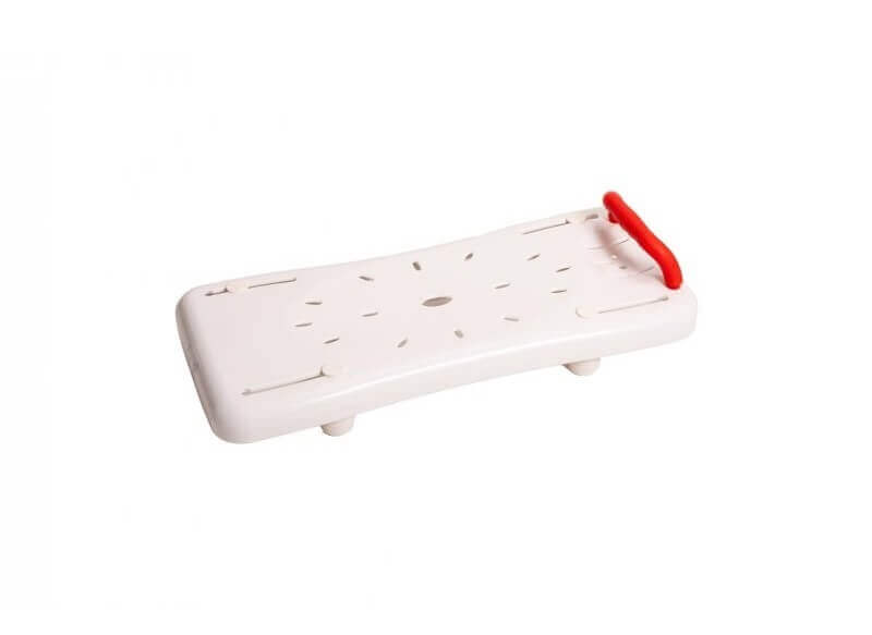 Badewannenbrett 65 cm für sicheres Sitzen in der Badewanne, stabile Sitzhilfe mit Haltegriff für komfortables Waschen