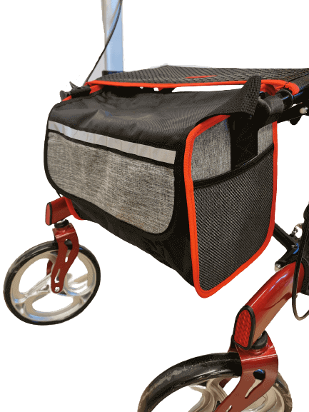 Rollator faltbar leicht mit geräumiger Einkaufstasche am Antar AT51039, patentierte Einhand-Faltmechanik, kompakt und stabil