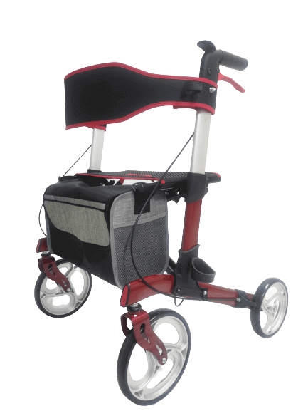 Rollator faltbar leicht 8,1 kg bis 136 kg mit Einhand-Faltmechanik, kompakt, mit Tasche und Sitz, Antar AT51039
