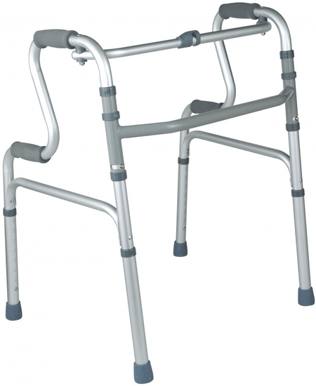 Klappbarer Gehbock aus Aluminium, höhenverstellbar 72–89,5 cm, bis 110 kg, stabiler Gehbock mit gepolsterten Griffen