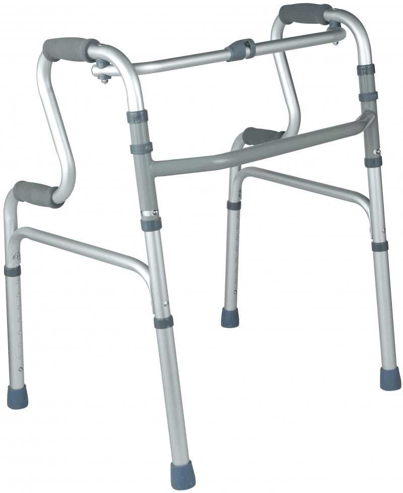 Klappbarer Gehbock aus Aluminium, höhenverstellbar 72–89,5 cm, bis 110 kg, stabiler Gehbock mit gepolsterten Griffen