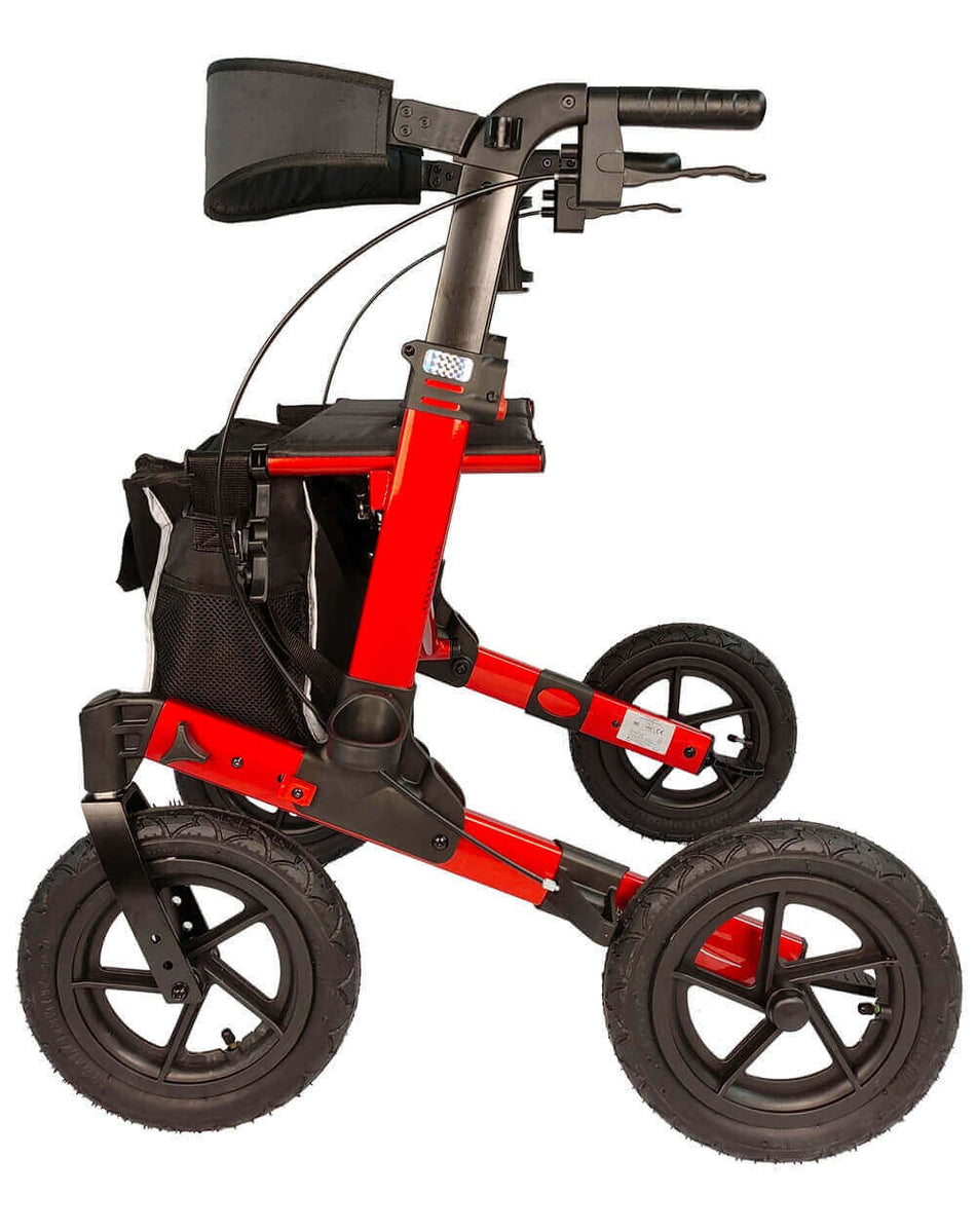 Ersatzteil AT51045 Outdoor Rollator Premium – Gehstockhalter/Stockhalter am roten Rollator mit großen Rädern