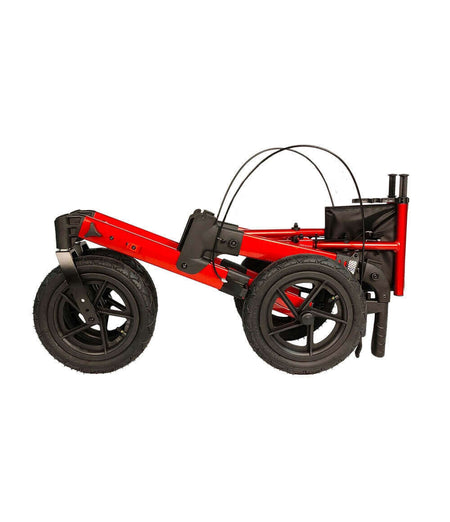 Outdoor Rollator Luftreifen Premium mit 12-Zoll-Lufträdern, stabiler Rahmen, bis 150 kg belastbar, 10,8 kg, für unebene Wege