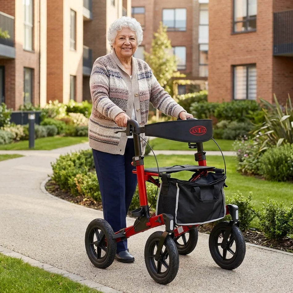 Outdoor Rollator Luftreifen 10,6 kg bis 150 kg Premium stabil