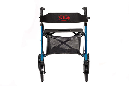 faltbarer Aluminium Rollator mit Sitz AT51046 von Antar – 7,1 kg, höhenverstellbar, bis 136 kg belastbar
