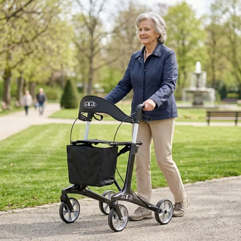 Carbon Rollator ultraleicht 5,9 kg faltbar bis 150 kg stabil