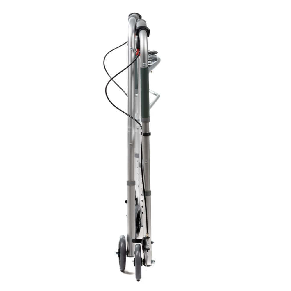 Gehbock mit Handbremse, klappbar 84–94 cm, bis 125 kg, verstärktes Aluminium, ergonomische Griffe – Seitenansicht