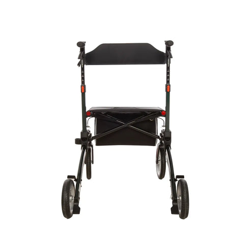 rollator aluminium leicht aus Aluminium mit Sitzfläche und Tasche, stabiler Rollator bis 136 kg, Frontansicht