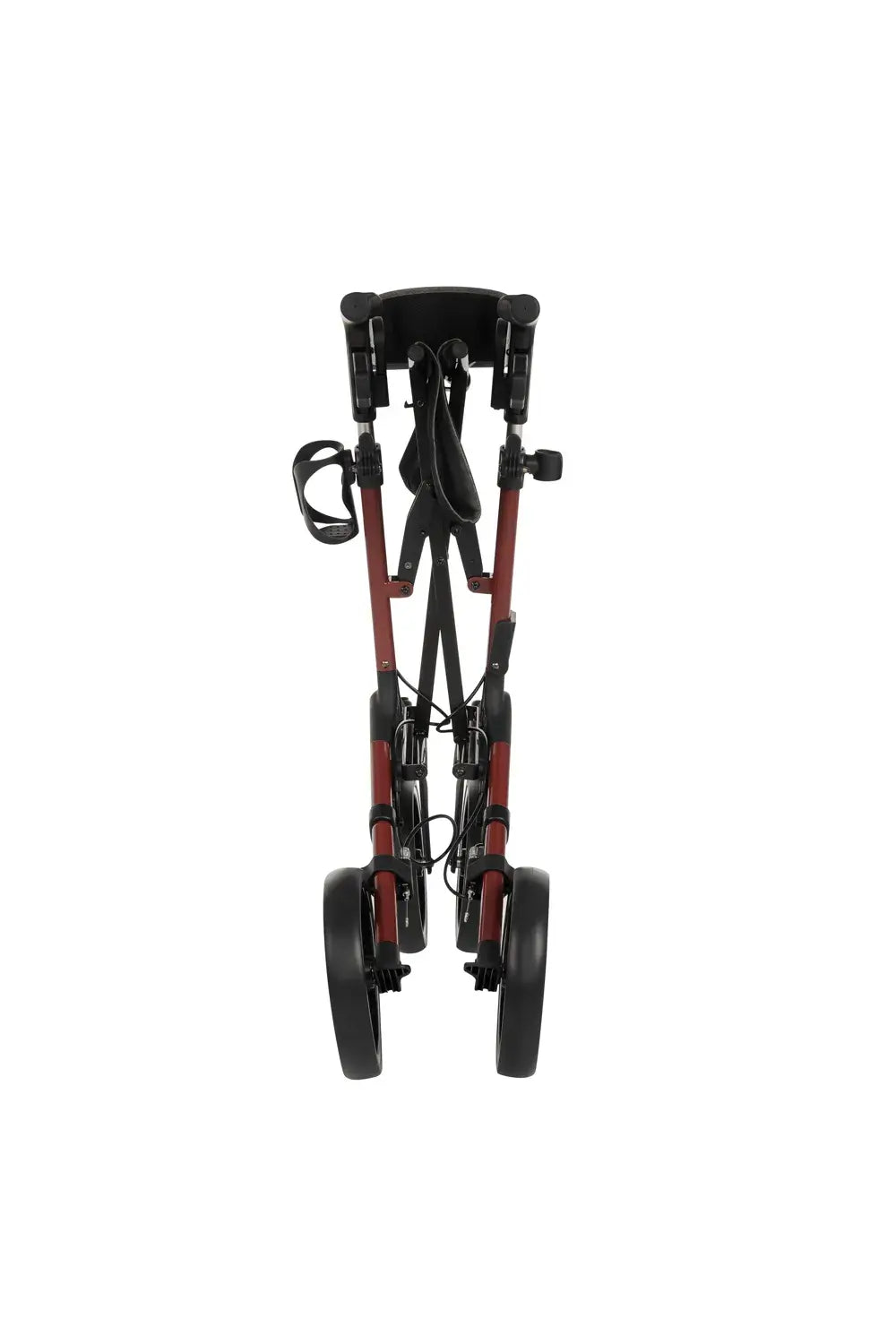 Leichter Aluminium Rollator faltbar mit Sitz & Bremse – kompakt zusammengefaltet, stabiler Gehwagen mit großen Rädern