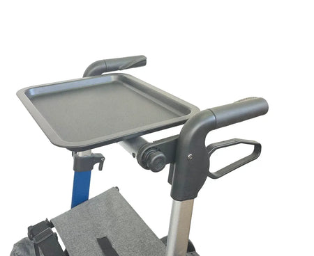 rollator leicht faltbar mit Tablett und Einkaufstasche, leichte Rehavibe Gehhilfe 7,9 kg für Alltag und Einkauf