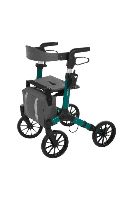 rollator leicht faltbar 7,9 kg mit Tablett und Einkaufstasche, stabiler Rehavibe Rollator mit Klicksystem und 4 Rädern